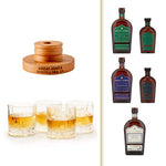 GJD Smoke Top, Crystal Rocks Glass (Set of Four), and your choice of Great Jones x Wölffer Estate Cask Finished Bourbon Great Jones Rye Whiskey 375ml or 750ml, or Great Jones Straight Bourbon 375ml or 750ml.