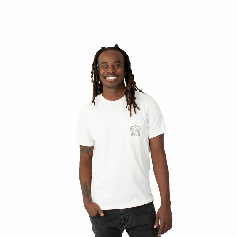 
                  
                    Man wearing Cream Facade Taylor Stitch Tee
                  
                