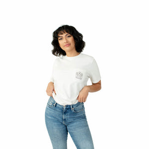 
                  
                    Woman wearing Cream Facade Taylor Stitch Tee
                  
                