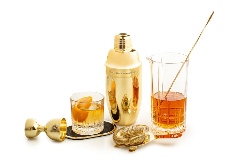 Great Jones Rock Glass Decanter Set Shaker